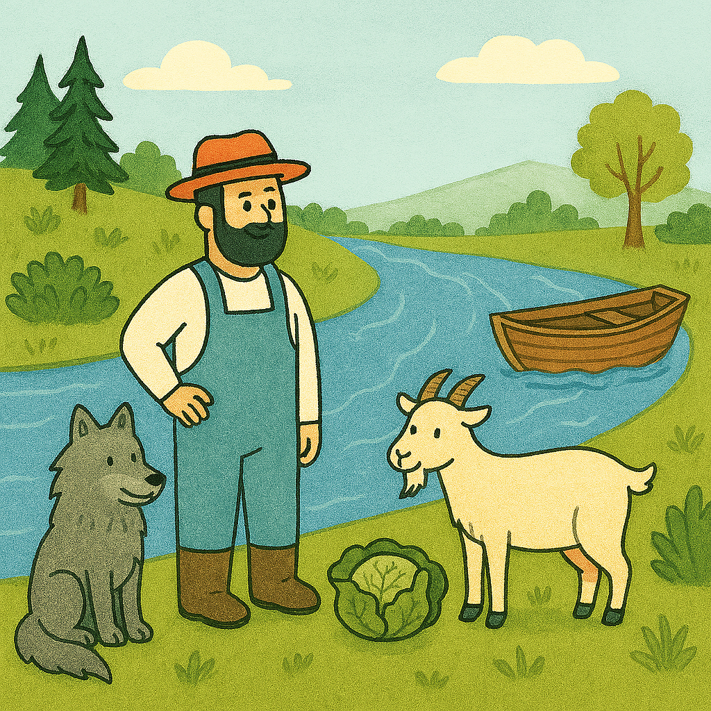 River Crossing Puzzle illustration